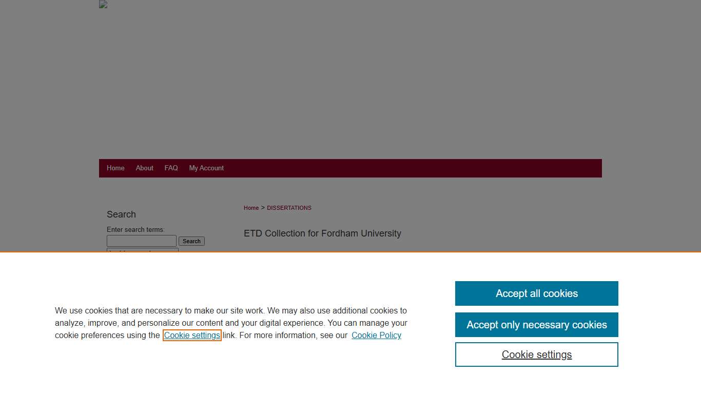 ETD Collection for Fordham University | Fordham University